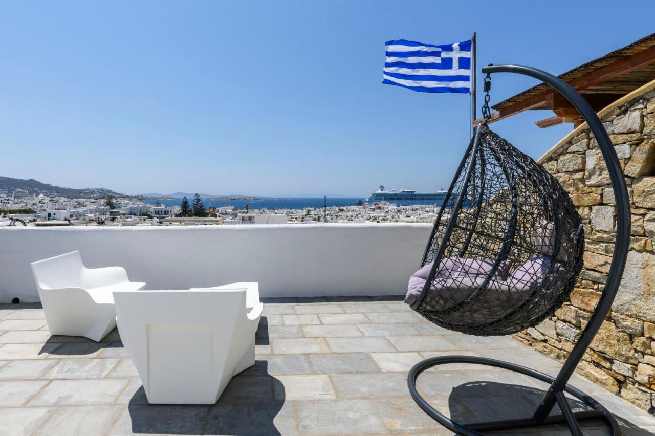 Floral Villa With Marvelous View To Mykonos Town エクステリア 写真